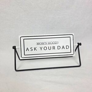 Mom’s Mood Flip Desk Sign Funny Decor